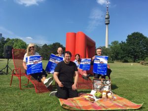 Sabine Müller, Klaus Steenweg, Indra Tedjasukmana (Sänger und Beatboxer der Band "Blended", Nicole Hille und Torsten Mosgraber, Foto: Katrin Pinetzki/Stadt Dortmund 