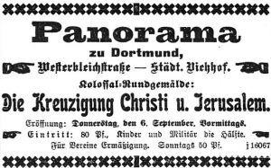 Eröffnungsanzeige für das Panorama (Dortmunder Zeitung, 04.09.1900)