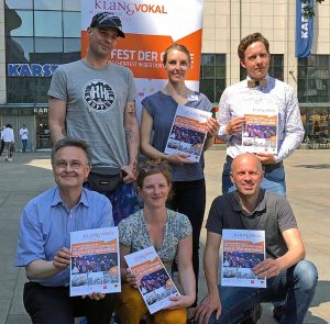  Organisatoren und Mitwirkende freuen sich auf das 10. Fest der Chöre in der Dortmunder City. Über 50 000 Besucher werden erwartet. Foto: Joachim vom Brocke