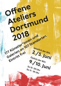 Flyer zu Offene Ateliers Dortmund 2018.