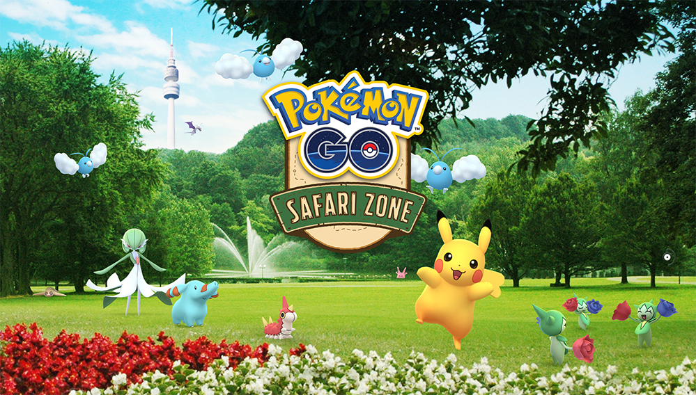Werbung für die „Pokémon GO Safari Zone“ in Dortmund.