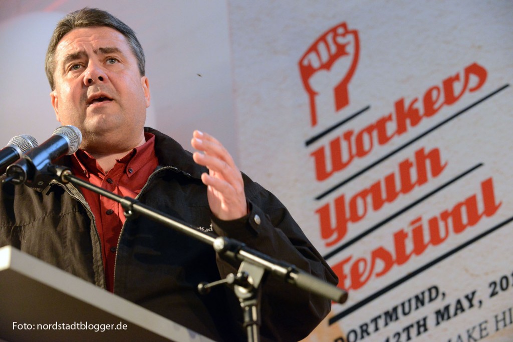 Sigmar Gabriel war am Freitagabend Ehrengast der Jubiläumsfeier. Foto: Alex Völkel