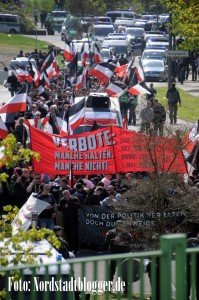Rund 450 Neonazis kamen am 1. Mai nach Dortmund. Foto: Alex Völkel
