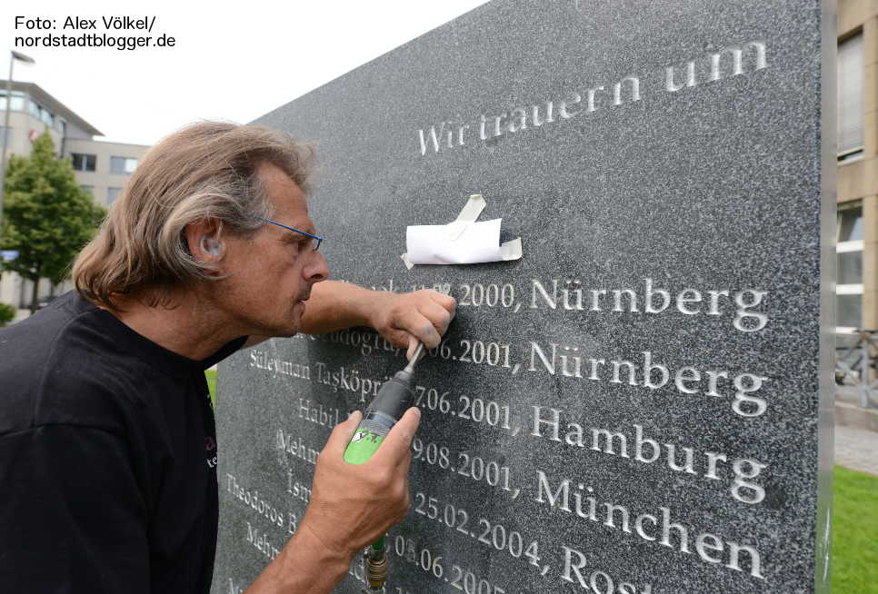 NSU-Mahnmal-Steinmetzarbeiten