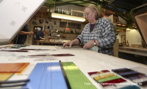 Workshop Glasverschmelzung in Heide Kempers Atelier im Depot