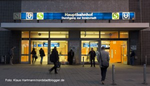 Bahnhofsumfeld Dortmund Hauptbahnhof. Fußgängerunterführung in die Innenstadt
