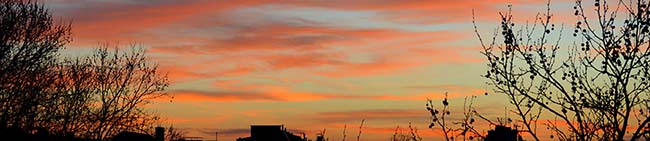 Sonnenuntergang über dem Hafen in der Dortmunder Nordstadt