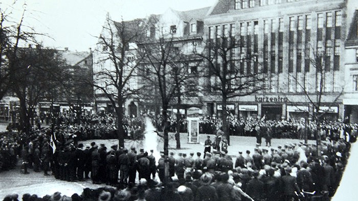 Am 30. Mai wurden Bücher in Dortmund verbrannt. Foto: Ausstellung Steinwache