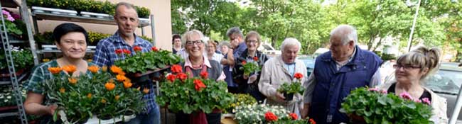 Dogewo Blumenaktion Heiligegartenstraße