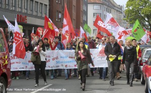 Demonstration des DGB zum 1. Mai auf der Saarlandstraße