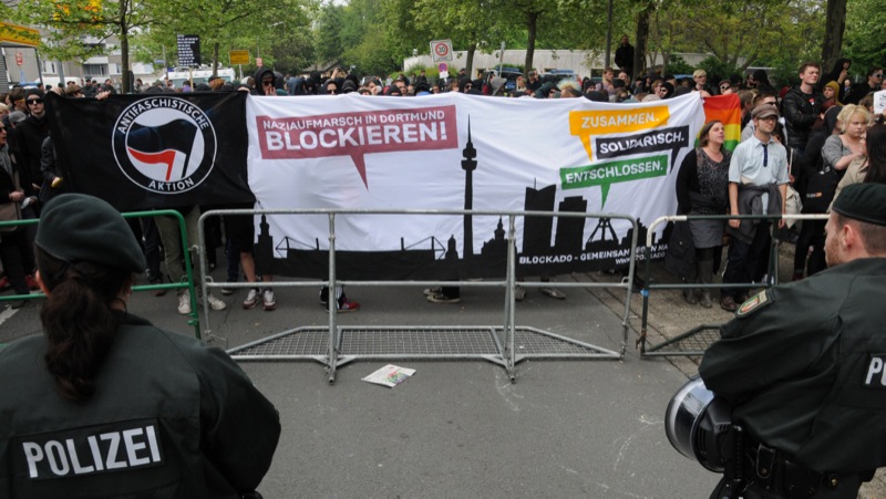 Zahlreiche Proteste von BlockaDO gab es gegen den Neonazi-Aufmarsch in Westerfilde.