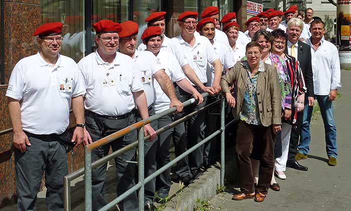 Die Stadtspitze begrüßte die neuen Beschäftigten der Service- und Präsenzdienste.