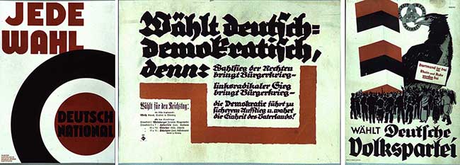 Wahlplakate aus der Weimarer Republik