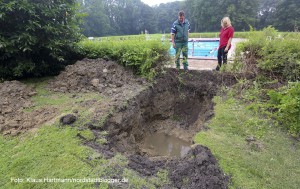 Ein Rohrbruch im Freibad Stockheide sorgt für eine vorrübergehende Schließung des Bades