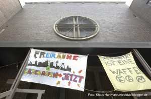 Leerstehende Kirche Sankt Albertus Magnus in der Enscheder Straße wurde besetzt