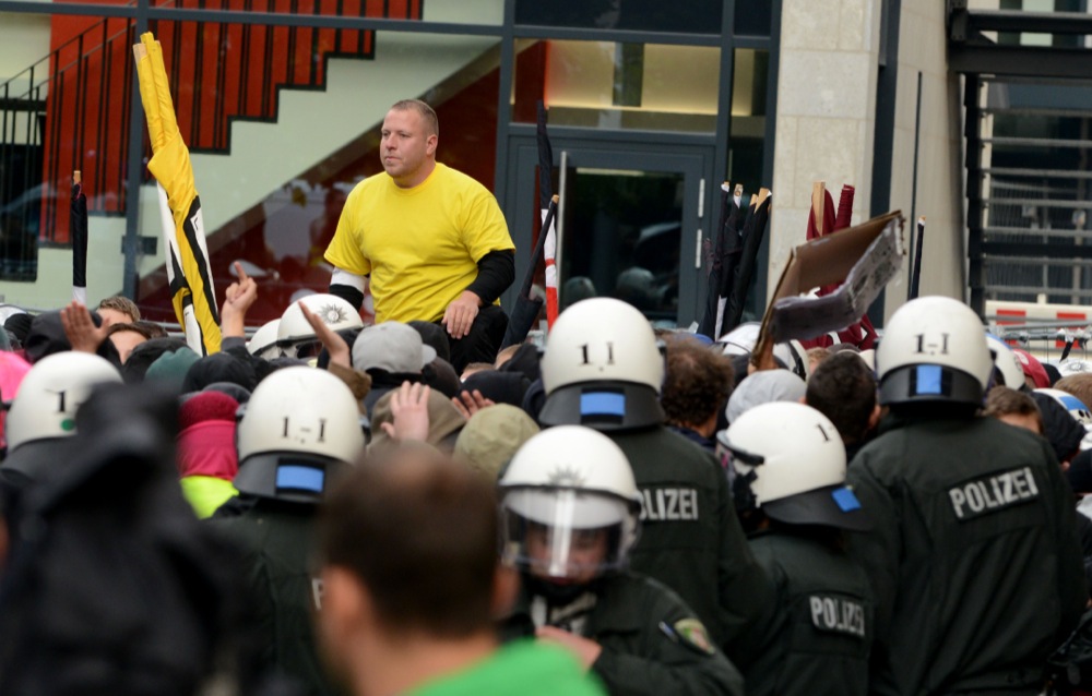 Neonazis - Mitglieder und Unterstützer der Partei "Die Rechte" - demonstrierten in Dortmund.