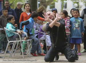 Musik. Kultur. Picknick. Auf dem Nordmarkt 2014, Auftaktveranstaltung. Tanzeinlage vor der Bühne