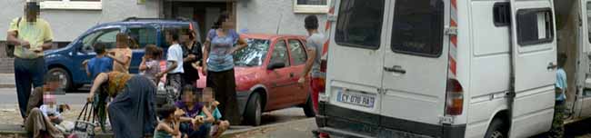 Roma aus Frankreich kommen in der Mallinckrodtstraße an.