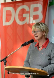 Die DGB-Vorsitzende Jutta Reiter. Gedenkveranstaltung zum Antikriegstag in der Steinwache