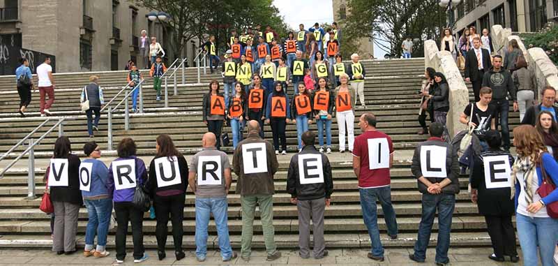 Einen Flashmob gab es zum Antirassismustag.