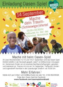 Oasen-Spiel in der Nordstadt, Flyer