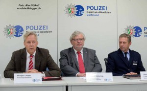 Polizeipräsident Gregor Lange, sein Stellvertreter Ingolf Möhring und Polizeidirektor Dieter Keil. 