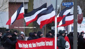 Israel ist regelmäßig Thema: Hier bei einer Demo der autonomen Nationalisten 28.03.2009 in Dorstfeld.