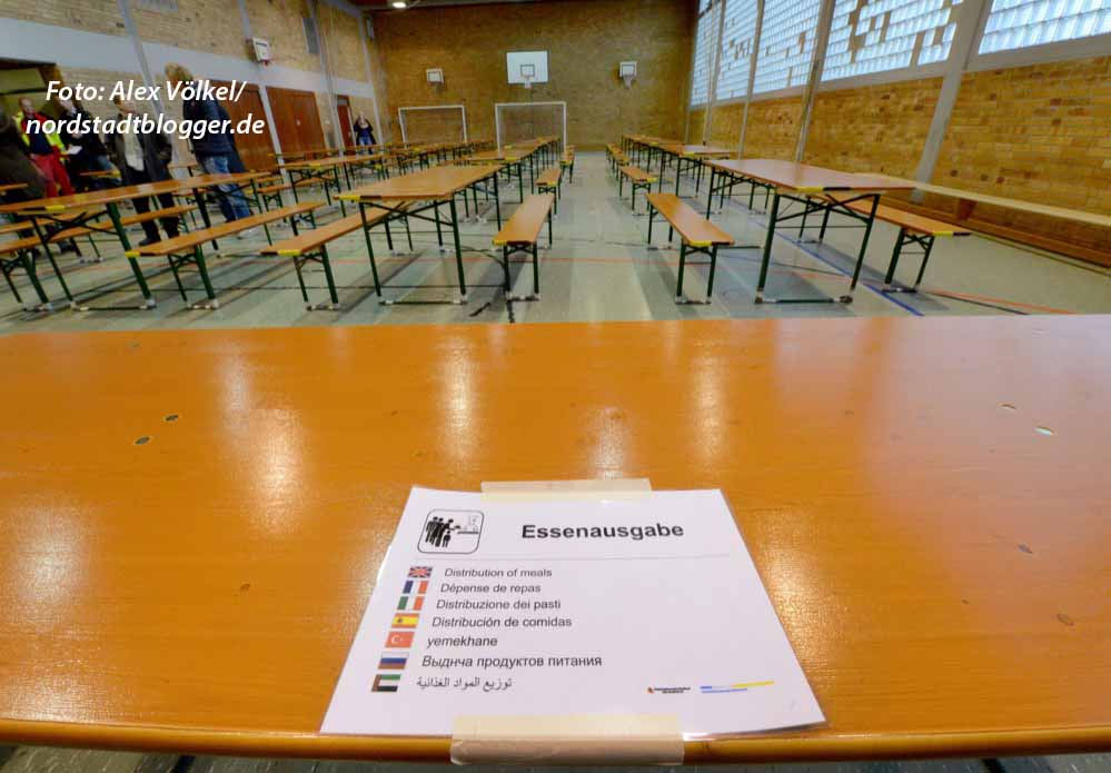 Die ersten 31 Flüchtlinge werden hier ab Dienstag verpflegt.