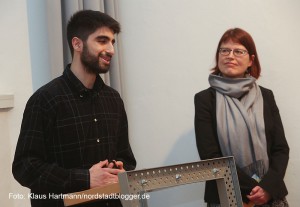 Neujahrsempfang des Runden Tisch BvB und Borsigplatz. Grußworte von Gregor Vasiliev, Russsisch-Orthodoxe Gemeinde und Carola Theilig, Ev. Lydia-Gemeinde