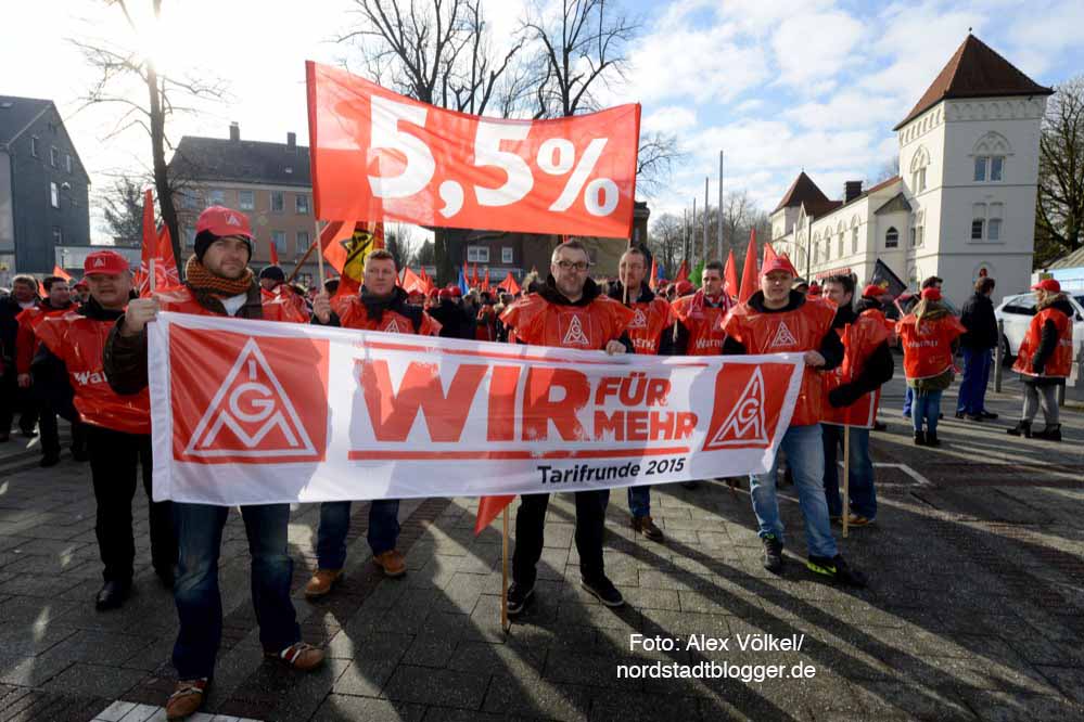 Warnstreik der IG Metall in Dortmund.