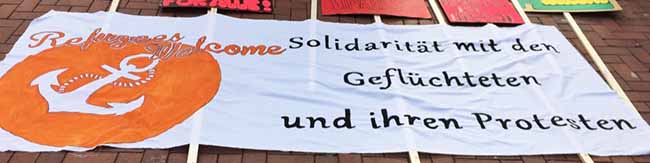 Solidarität mit Flüchtlingen standen im Mittelpunkt der Refugees Welcome Demo in Dortmund.