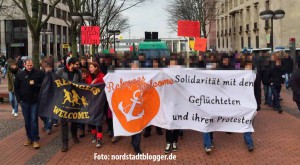 Solidarität mit Flüchtlingen standen im Mittelpunkt der Refugees Welcome Demo in Dortmund.