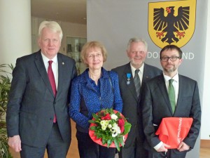 Ullrich Sierau, Uta und Wolfgang Asshoff und Emmanuel Suard.