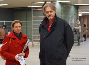 Leiterin des Tiefbauamts Dipl.-Ing. Sylvia Uelhendahl und Projektleiter Lutz Gobrecht
