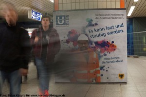 Auf der Verteilerebene des Dortmunder Hauptbahnhofs beginnt nun die Demontage der Decken