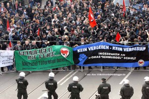 Demonstration der Antifa zum Gedenken an Thomas "Schmuddel" Schulz. Archivbild: Alex Völkel