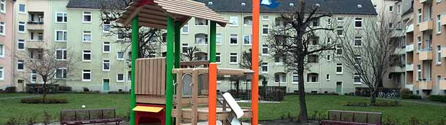 30.000 Euro hat der neue Spielplatz an der Uhlandstraße gekostet. Foto: Spar- und Bauverein