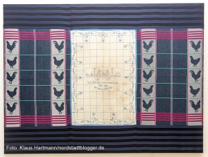 Artist Sweethearts, eine Austellung von und über Künstlerpärchen im Künstlerhaus. textiles Werk von Meike Kuhnert, die zusammen mit Partner Michel Aniol ausstellt