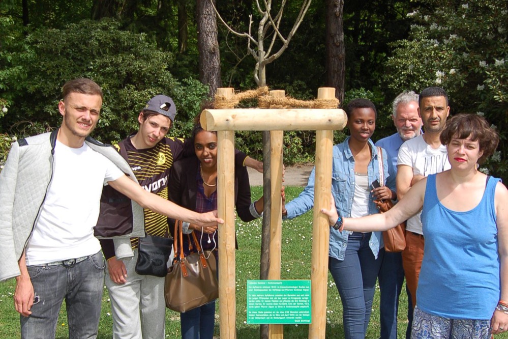 Eine Gruppe aus Amiens besucht die Bittermark. Foto: Rainer Siemon