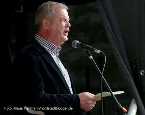 Fest zum Tag der Befreiung vor 70 Jahren auf der Münsterstraße. Manfred Sträter, NGG