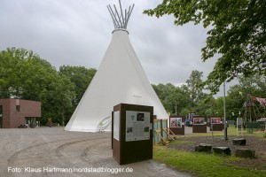 Das Technische Hilfswerk baut die Ausstellung "Wir! Echt Nordstadt" im Fredenbaumpark ab