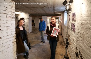 Fotoausstellung Nordstadtblues im Export 33. V. l.: Nini Simi Madan, Alexander Hügel und Anna-Lisa Konrad