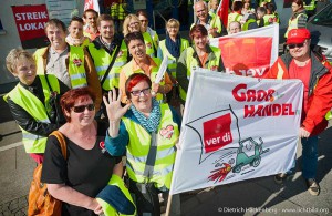 Streik im Groß- und Einzelhandel in Dortmund.  Foto: ver.di/Dietrich Hackenberg - www.lichtbild.org