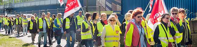 Streik im Groß- und Einzelhandel in Dortmund. Foto: ver.di/Dietrich Hackenberg - www.lichtbild.org