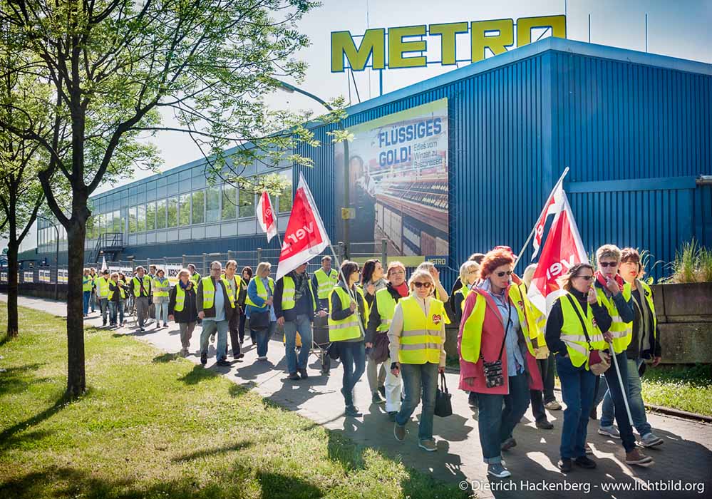 Streik im Groß- und Einzelhandel in Dortmund.  Foto: ver.di/Dietrich Hackenberg - www.lichtbild.org