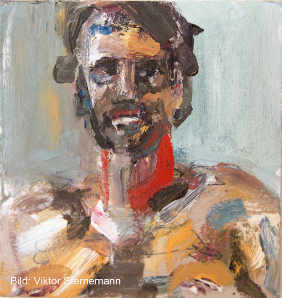 Ausstellung in der Oesterholzstraße 103 mit Arbeiten von Susanne Schütz und Viktor Sternemann. Selbstportraits von Sternemann