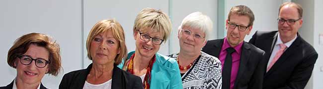 Heike Bettermann (Jobcenter Dortmund), Angelika Weies (HWK), Jutta Reiter (DGB),Regine Kreickmann (Jobcenter Dortmund), Michael Ifland (IHK), Thomas Keyen (Agentur für Arbeit Dortmund).