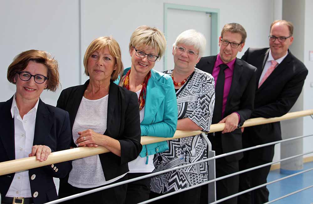 Heike Bettermann (Jobcenter Dortmund), Angelika Weies (HWK), Jutta Reiter (DGB),Regine Kreickmann (Jobcenter Dortmund), Michael Ifland (IHK), Thomas Keyen (Agentur für Arbeit Dortmund).