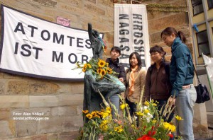 Das Gedenken an die Opfer der Atombombenabwürfe in Japan hat in Dortmund Tradition. Archivbild: Alex Völkel