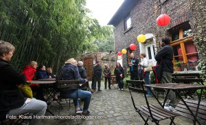 2. Nordwärts-Wanderung durch das Nordmarkt-Viertel. Bambus-Biergarten im Langen August